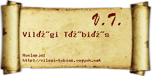Világi Tóbiás névjegykártya